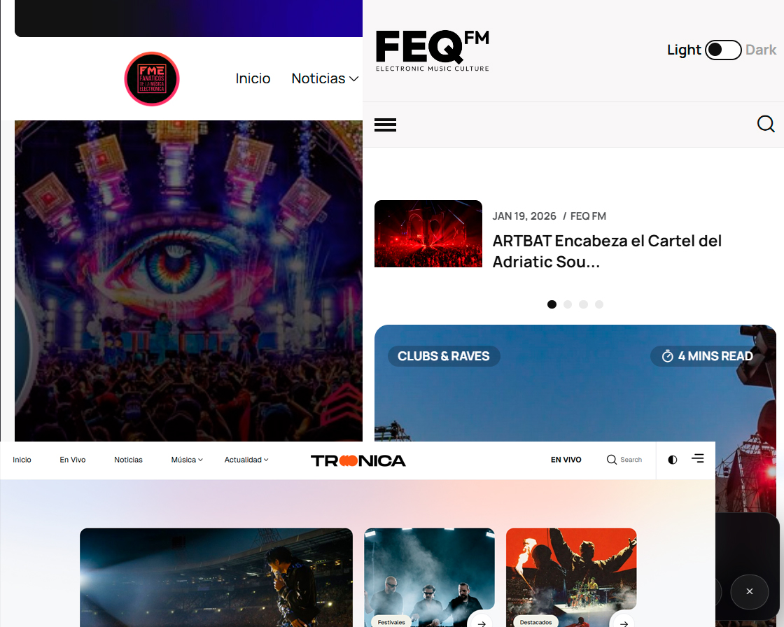 CMS para medios de comunicación de Deivin en funcionamiento — sitios reales